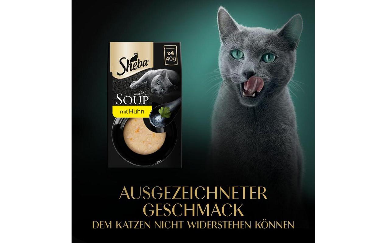 Nassfutter Classic Soup mit Hühnchenbrustfilet, 4 x 40gAlleinfuttermittel für ausgewachsene Katzen