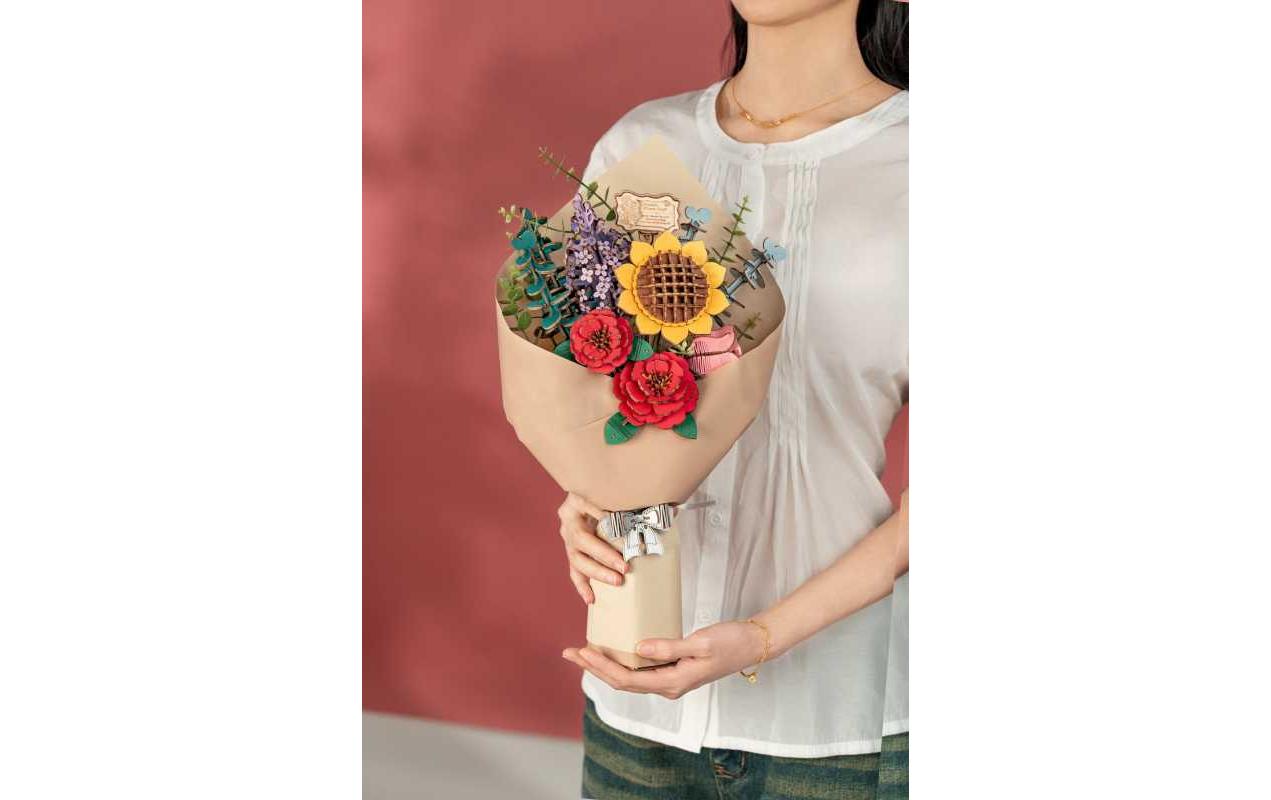 Bausatz BlumenstraussFlower Bouquet Modellbausatz aus Holz