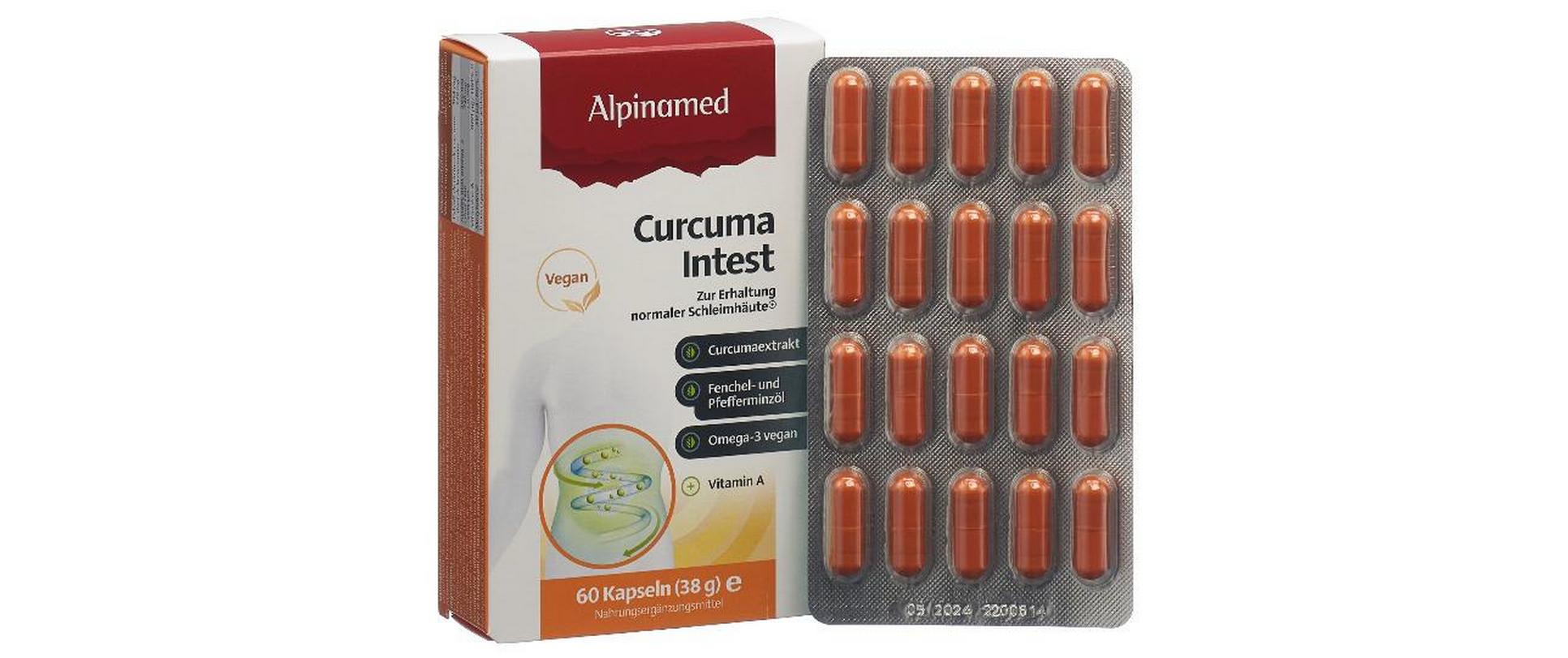 Curcuma Intest 60 KapselnVegane Nahrungsergänzung für die Schleimhaut mit Kurkuma