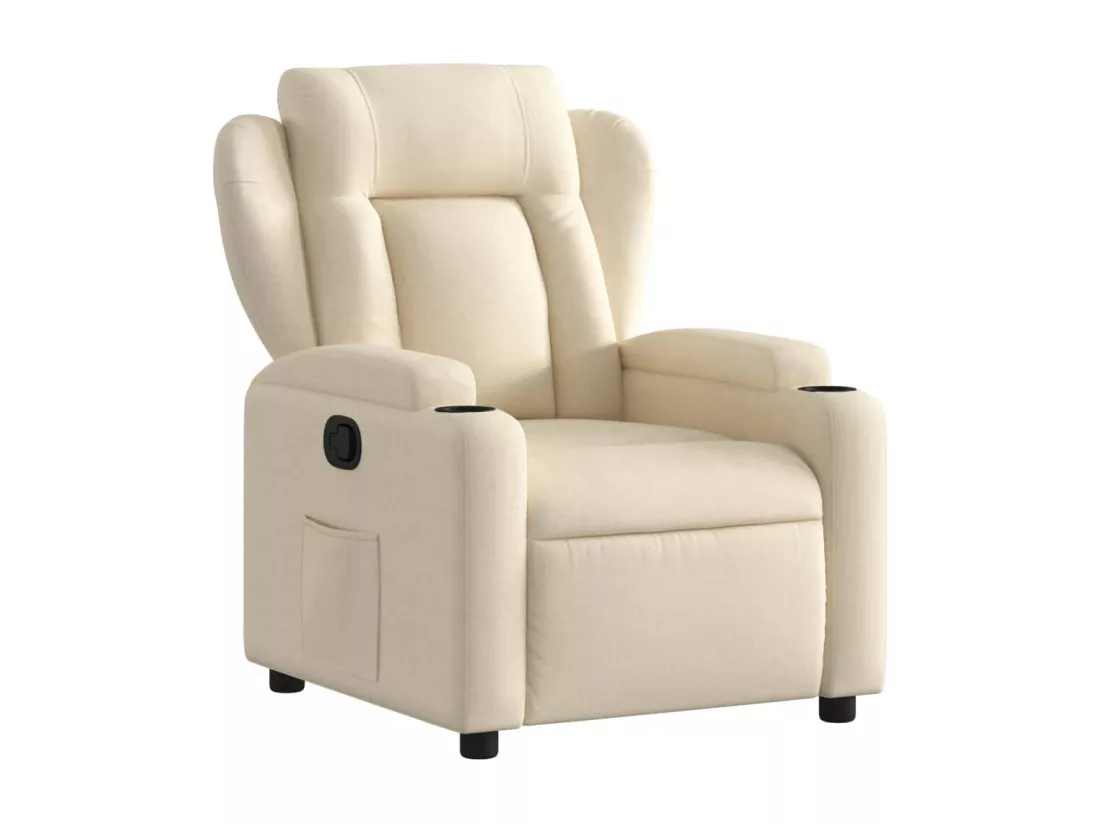 Fauteuil inclinable Crème Tissu