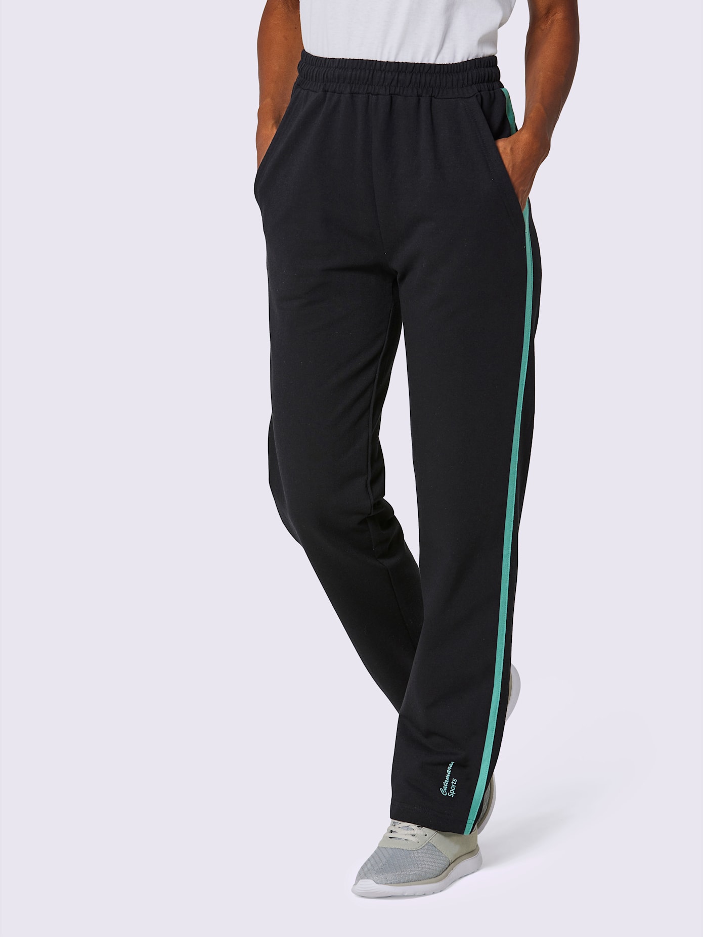Pantalon de loisirs passepoils contrastés affinants