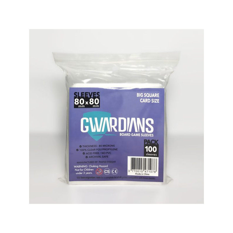 Gwardians® Sleeves Square Card Size 80 X 80mm