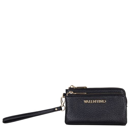 Valentino Blossom Re Zip Around Pung, Nero