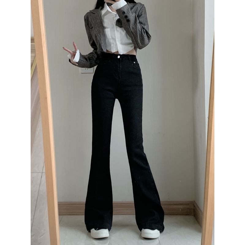 Moon City - Hoge taille flared jeans