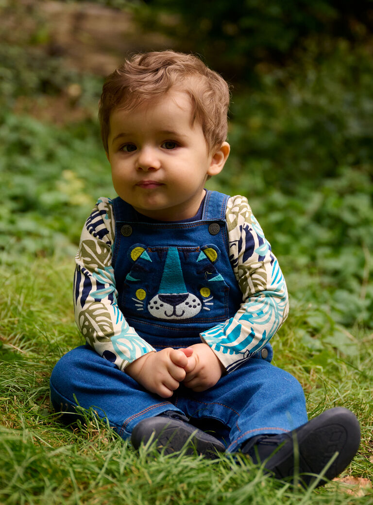 Salopette en jean bleue pour bébé garçon
