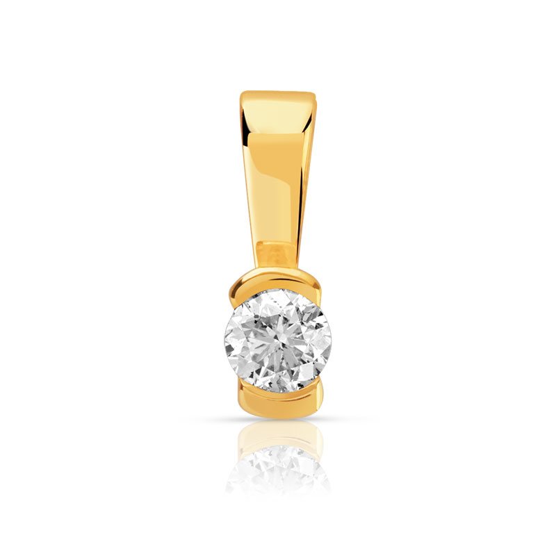 Pendentif or 750 jaune diamant