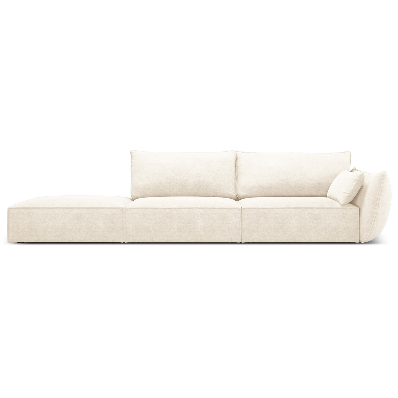 Mazzini Sofas Canapé droit  Vanda 4 Places beige clair - 286x100x85 cm