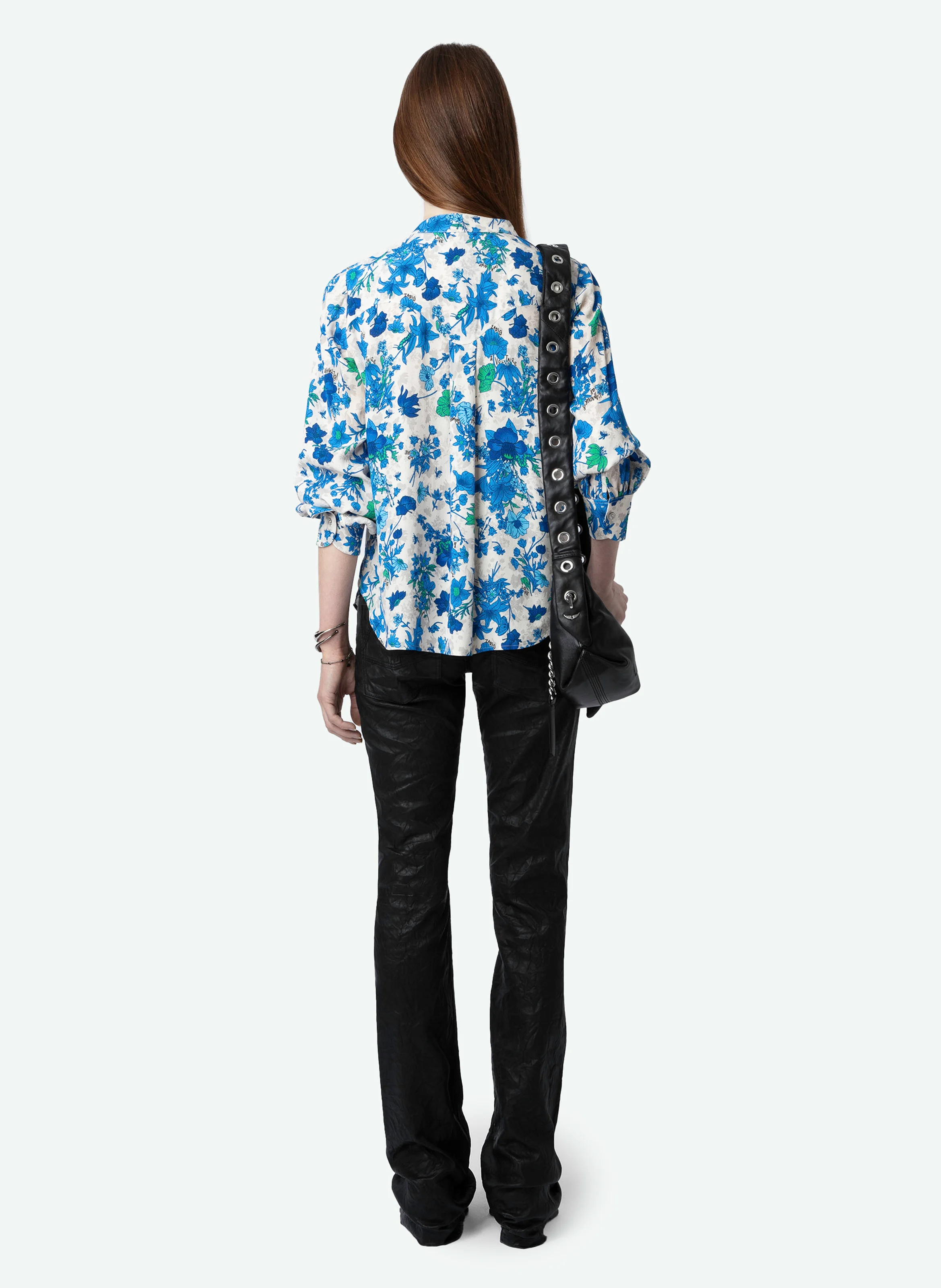 TWINA - Blouse droite col V imprimée | Blanc
