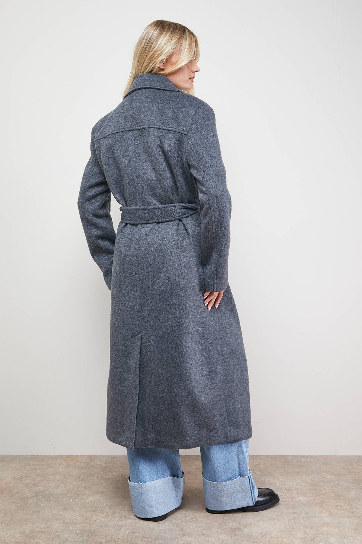 Oasis Manteau Ceinturé Brossé