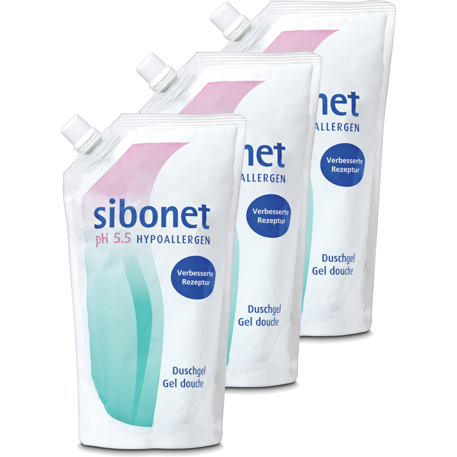 Sibonet pH 5.5 Hypoallergen Duschgel Nachfüllbeutel 3x 500ml