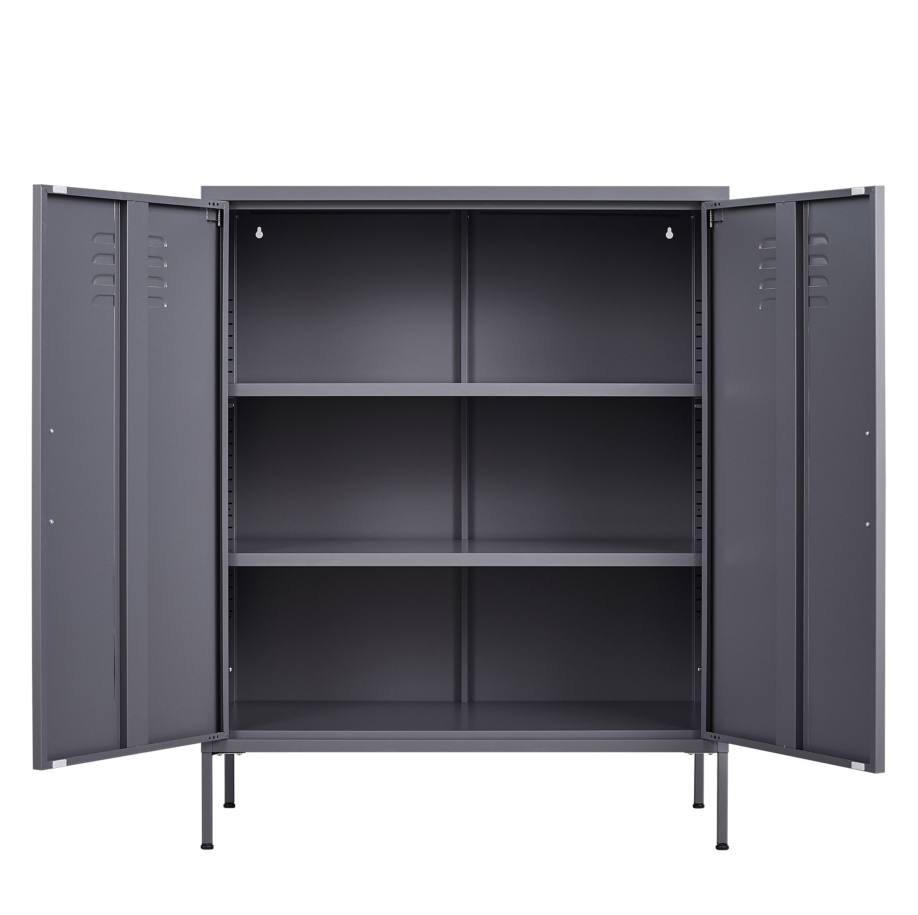 Kommode Metall KLAUS 80 x 101 cm anthrazit