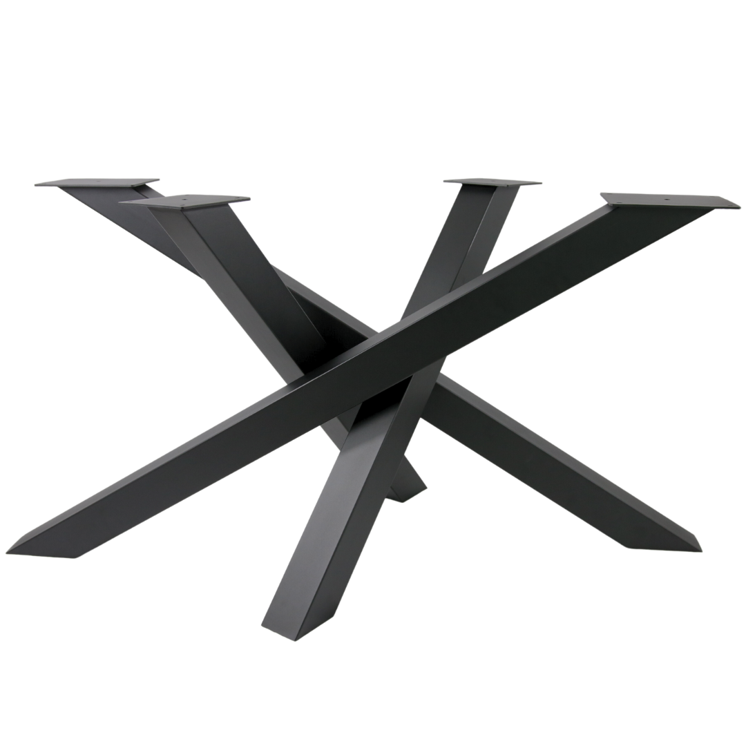 holz4home® Tiempo Spider Tischgestell Mittelfuß metall schwarz