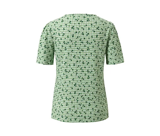 Blusenshirt mit Alloverprint, grün
