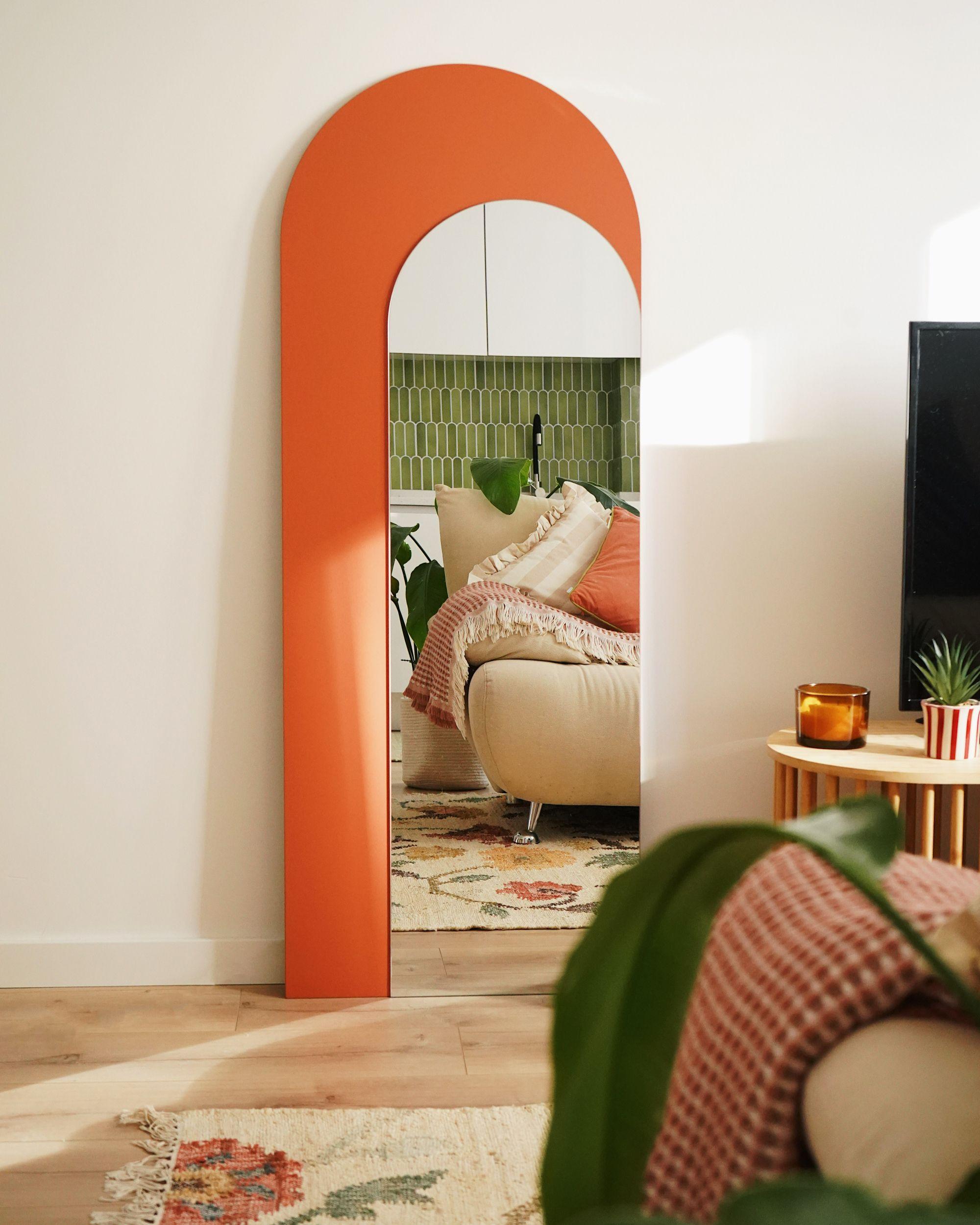 Wandspiegel GROISES 55 cm 140 cm Oranje