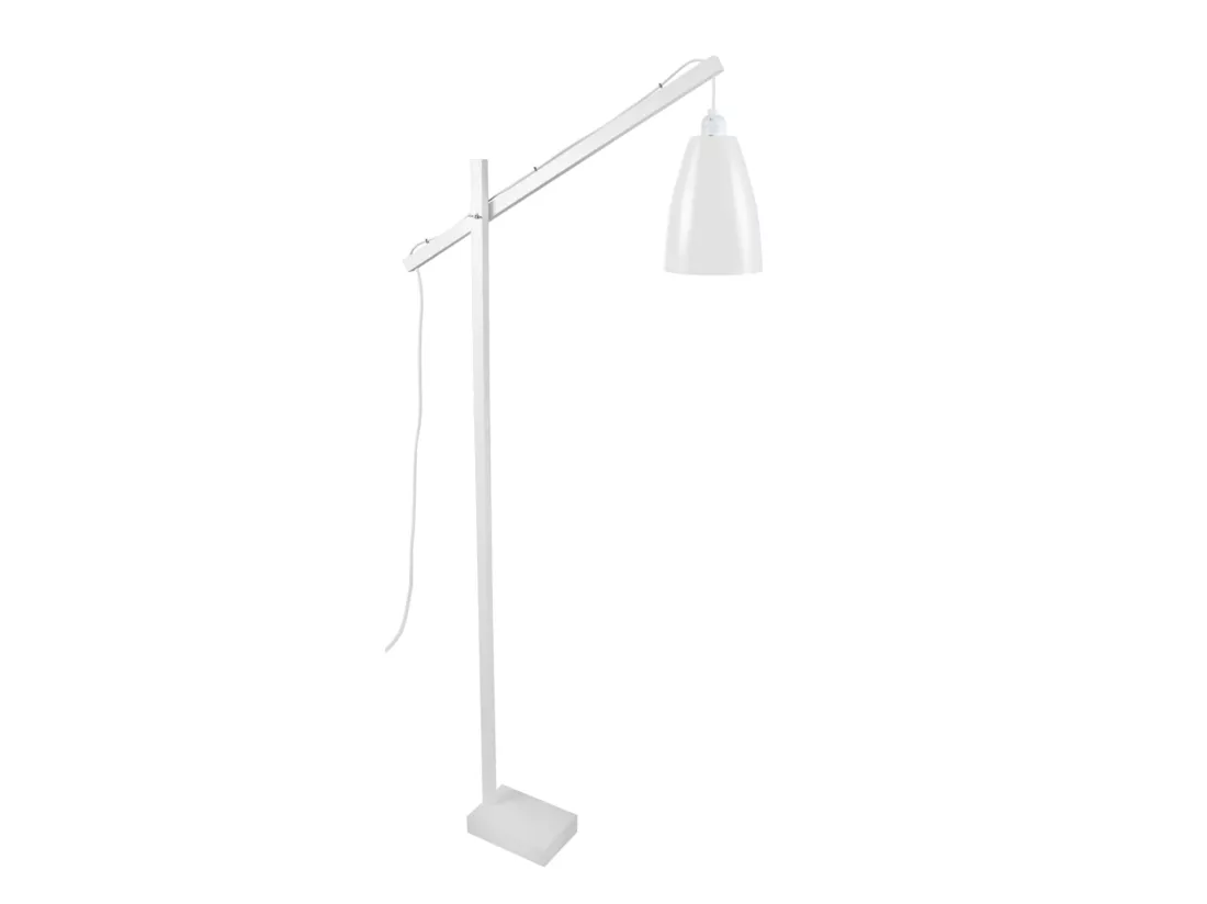 PILORI LARSEN - lampadaire liseuse articulé bois blanc