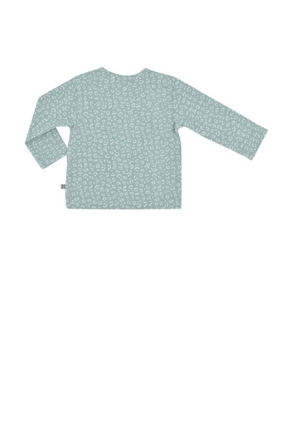 Born by Kiddo United baby longsleeve met katoen mintgroen/wit