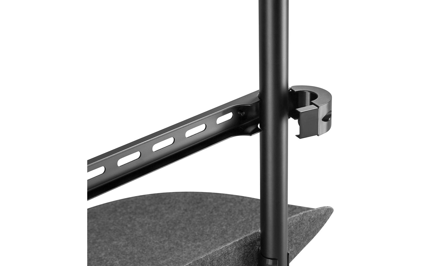 Staffelei My Wall HT25 Braun/Grau/Schwarz<br>Staffelei-Studio-TV Ständer mit Ablage, für 55“ - 70“ (140 - 178 cm), bis 40 kg