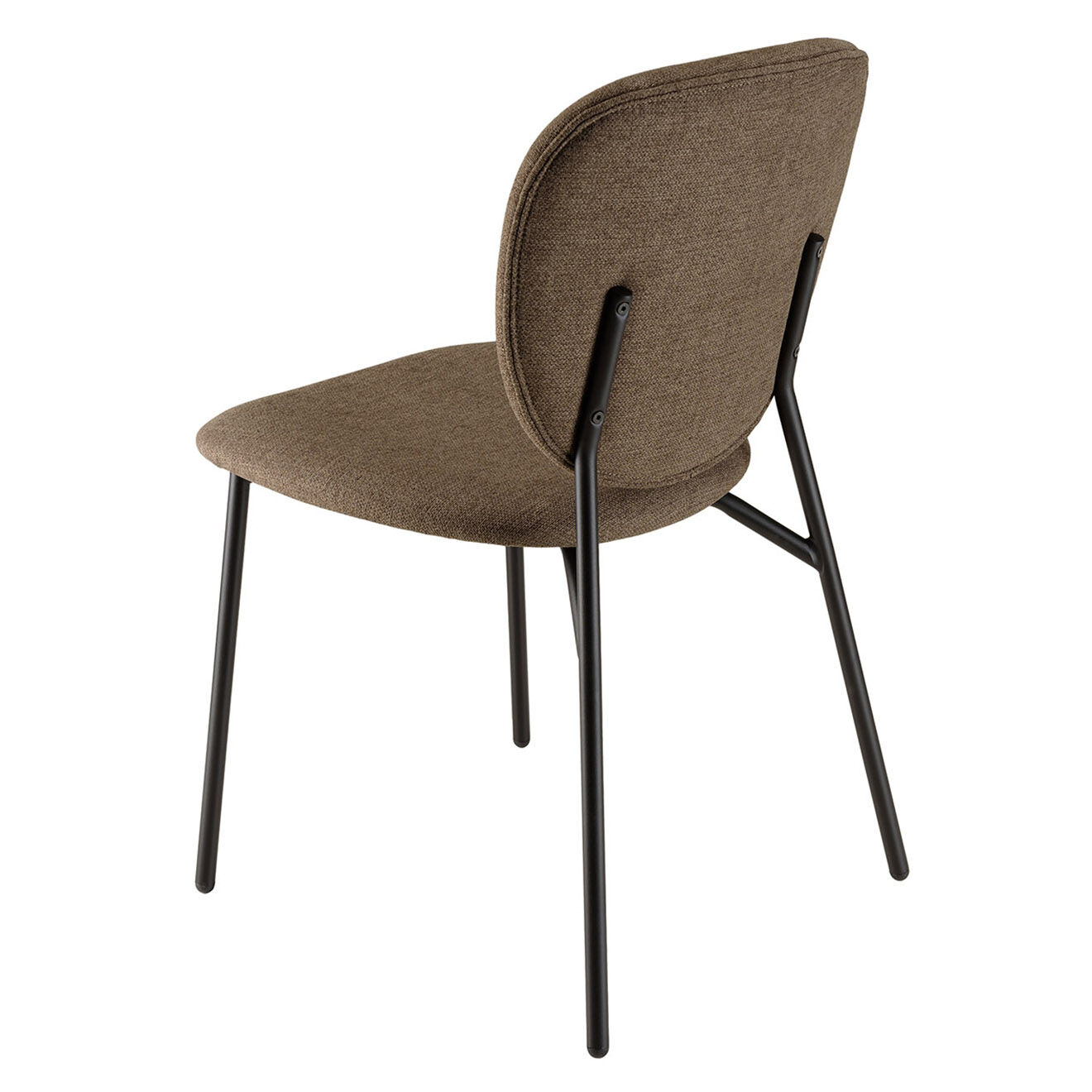 Macabane 2 Chaises en Tissu Tom marron - 48x56x83 cm