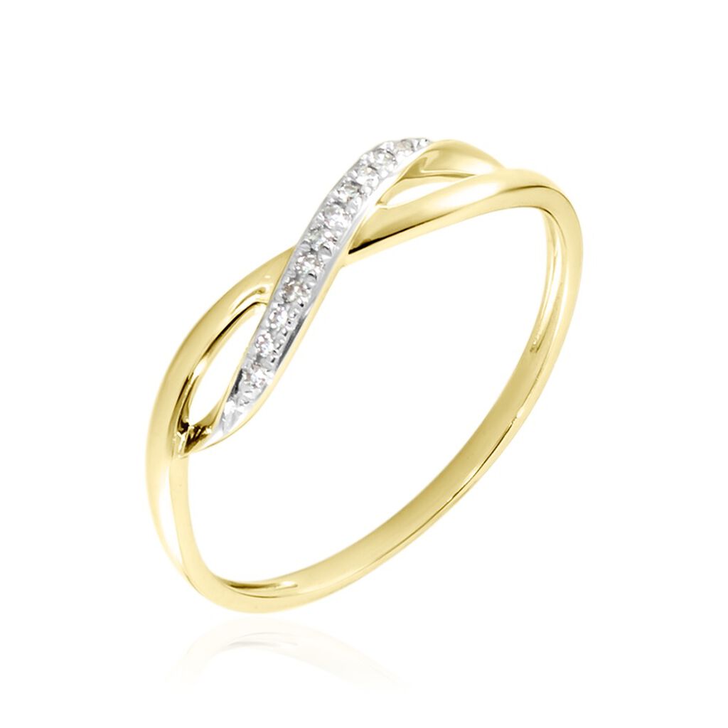 Bague Smina Or Jaune Diamant