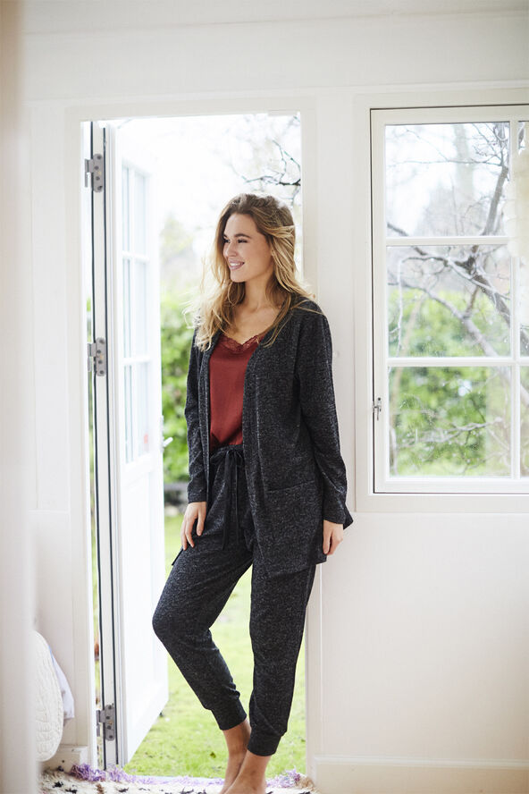 CCDK Lucia Cosy Cardigan Dk grey melange