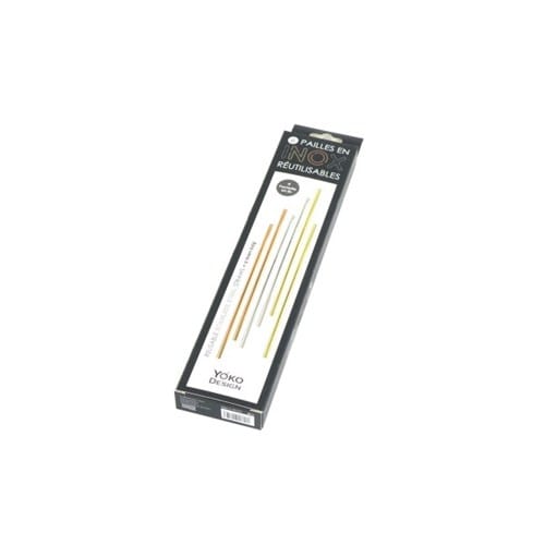 6 pailles en inox