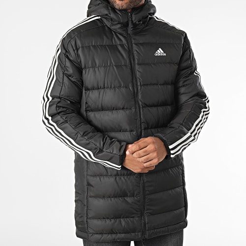 Doudoune Capuche Longue Essential 3 Stripes HZ8522 Noir