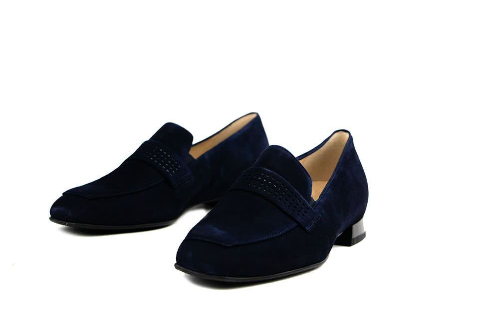 Hassia Loafer Blue Suede Perlato Napoli