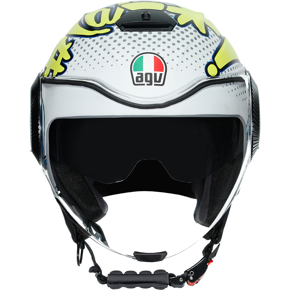 AGV - Casque Orbyt Vibes Blanc / Gris Mat / Jaune