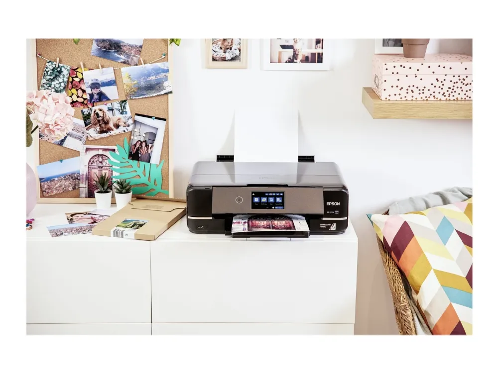 Epson Expression Photo XP-970 Small-in-One - Multifunktionsprinter - farve - blækprinter - A4 (210 x 297 mm) (original) - A3 (medie) - op til 8.1 spm (kopiering) - op til 8.5 spm (udskriver) - 100 ark - USB 2.0, LAN, Wi-Fi(n), USB vært