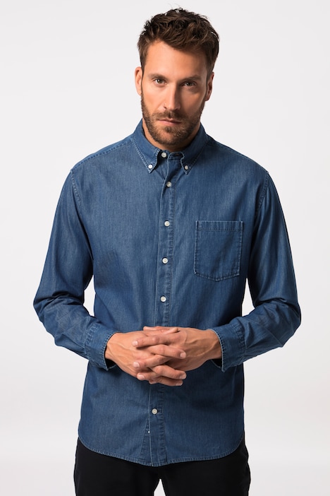 JP AWARE Hemd, Langarm, Buttondown-Kragen, GOTS zertifizierte Biobaumwolle