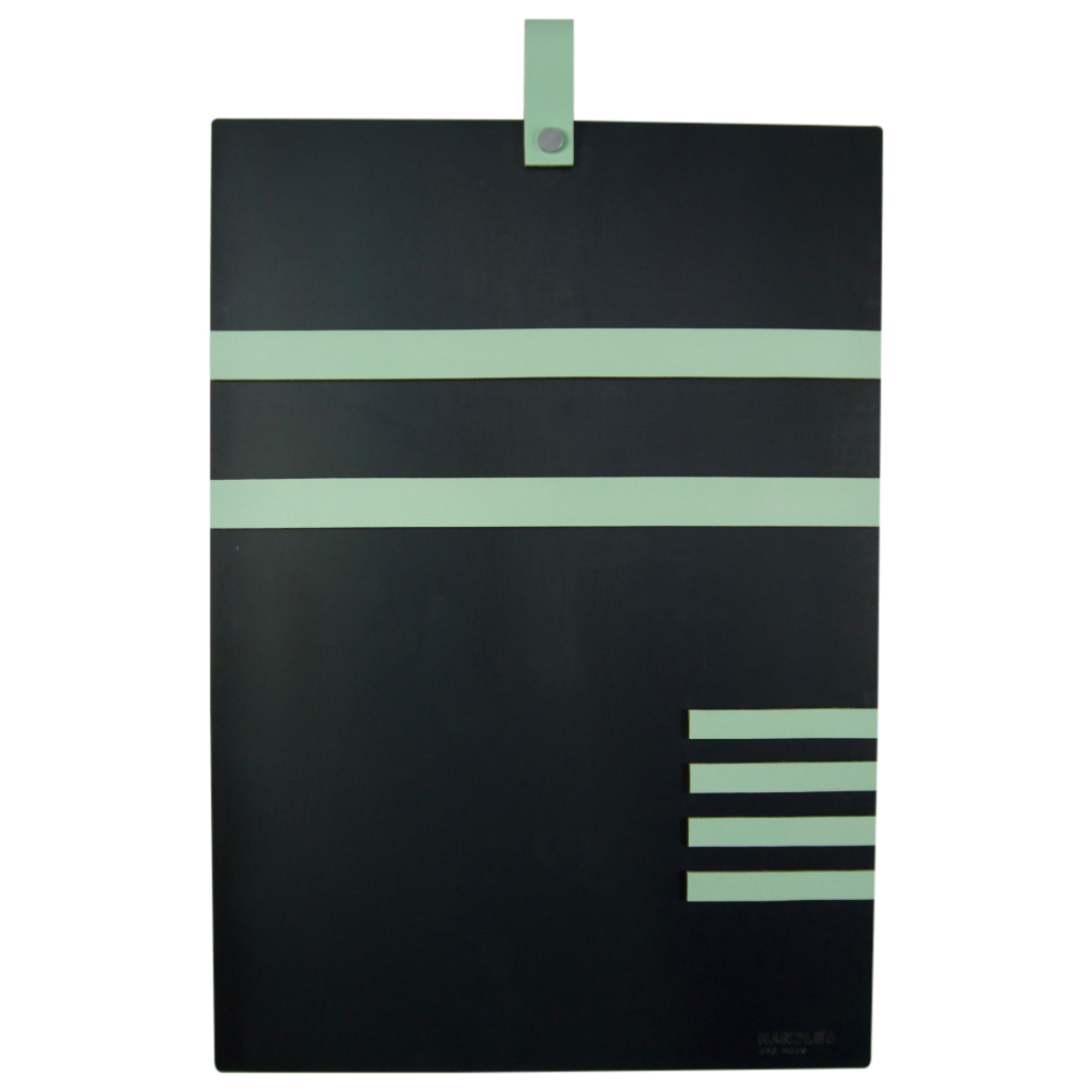 Magneetbord met magneetstrips Leer: Mint (inclusief 6 leren magneetstrips)