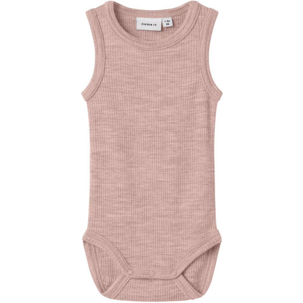 Køb Name It Shadow Gray Nbnwax Uld Rib Tank Body