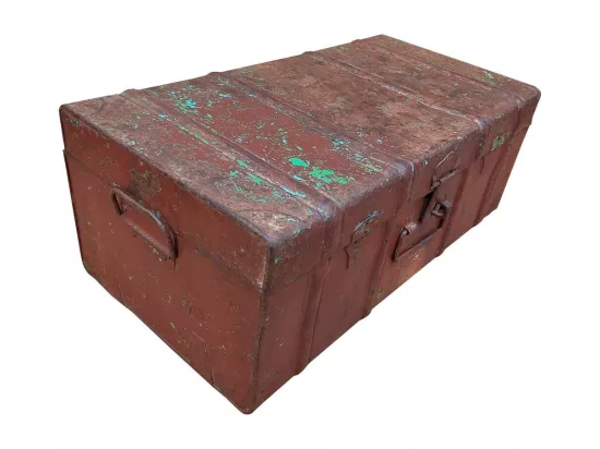 Valise en métal marron 58x31x23h