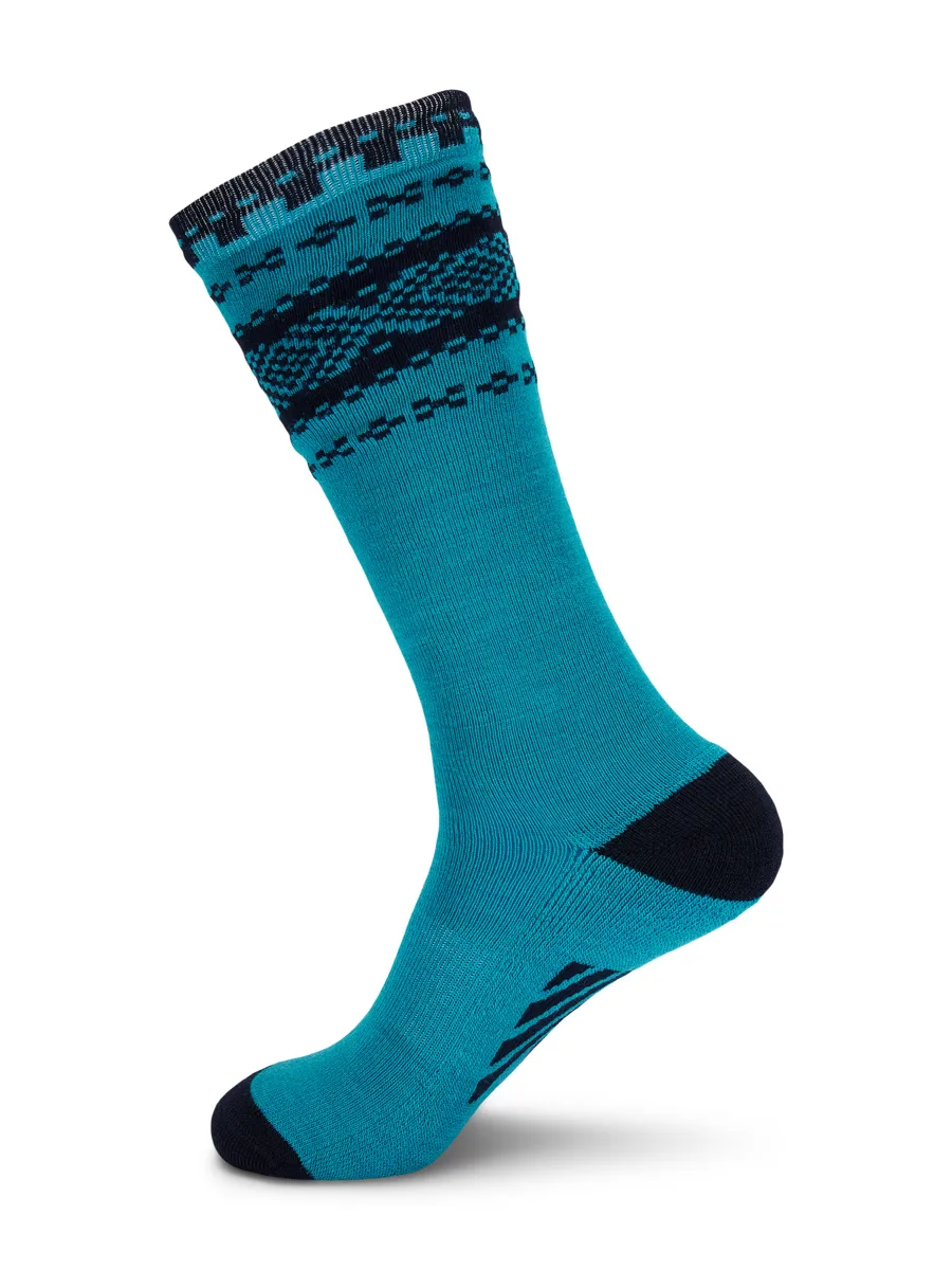 Dale of Norway Cortina Knee Sock Turquoise Navy