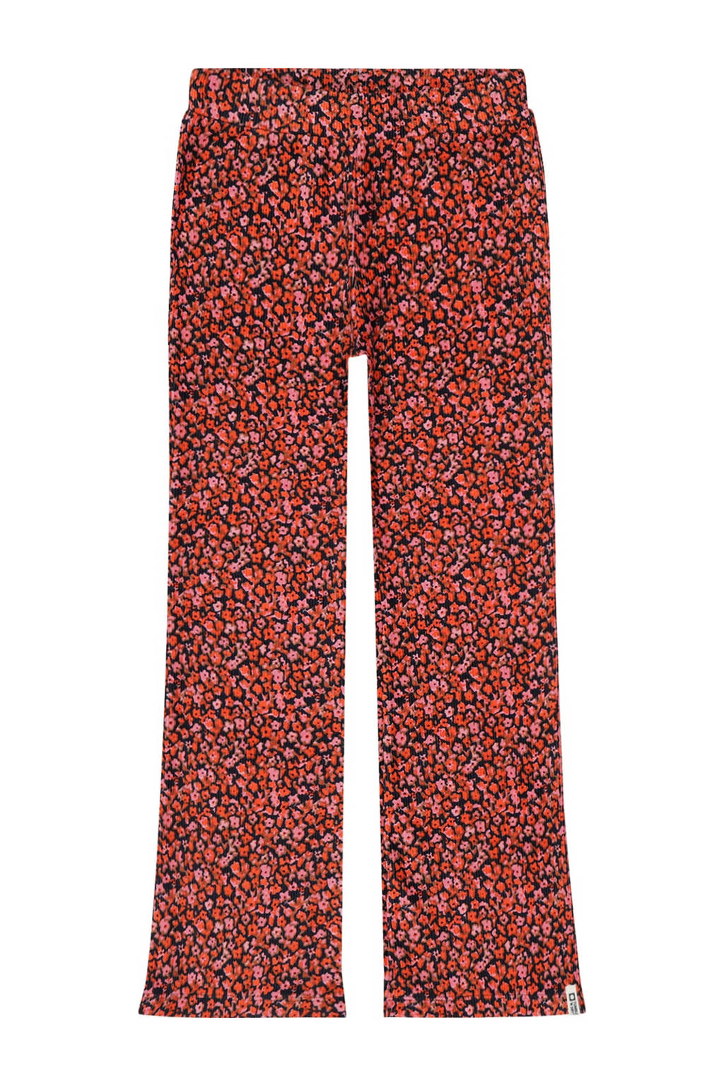 Tumble 'n Dry gebloemde flared broek Valloire donkerblauw/oranje/roze