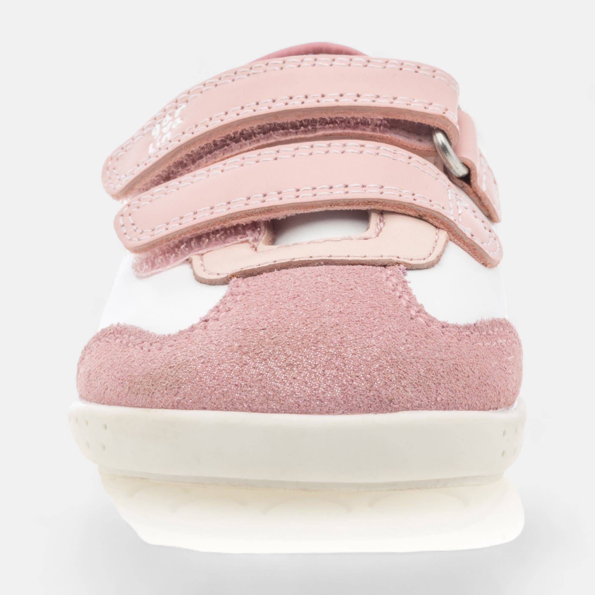 Baskets basses Bébé fille en cuir blanc