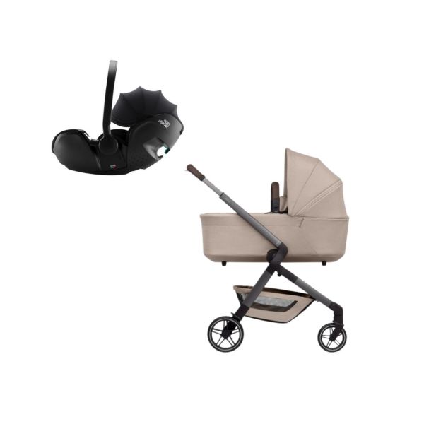 Joolz Hub 2 Kinderwagen 3-in-1 - Sandy Taupe | Britax Römer Baby-Safe Pro Autostoeltje - Galaxy Black