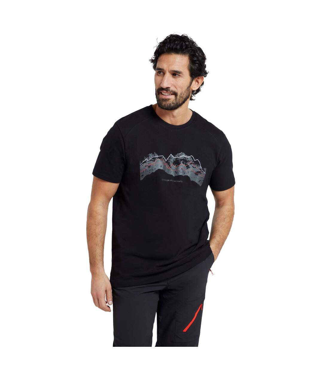 Mountain Warehouse - T-shirt TECH MOUNTAINS - Homme (Noir) - UTMW617