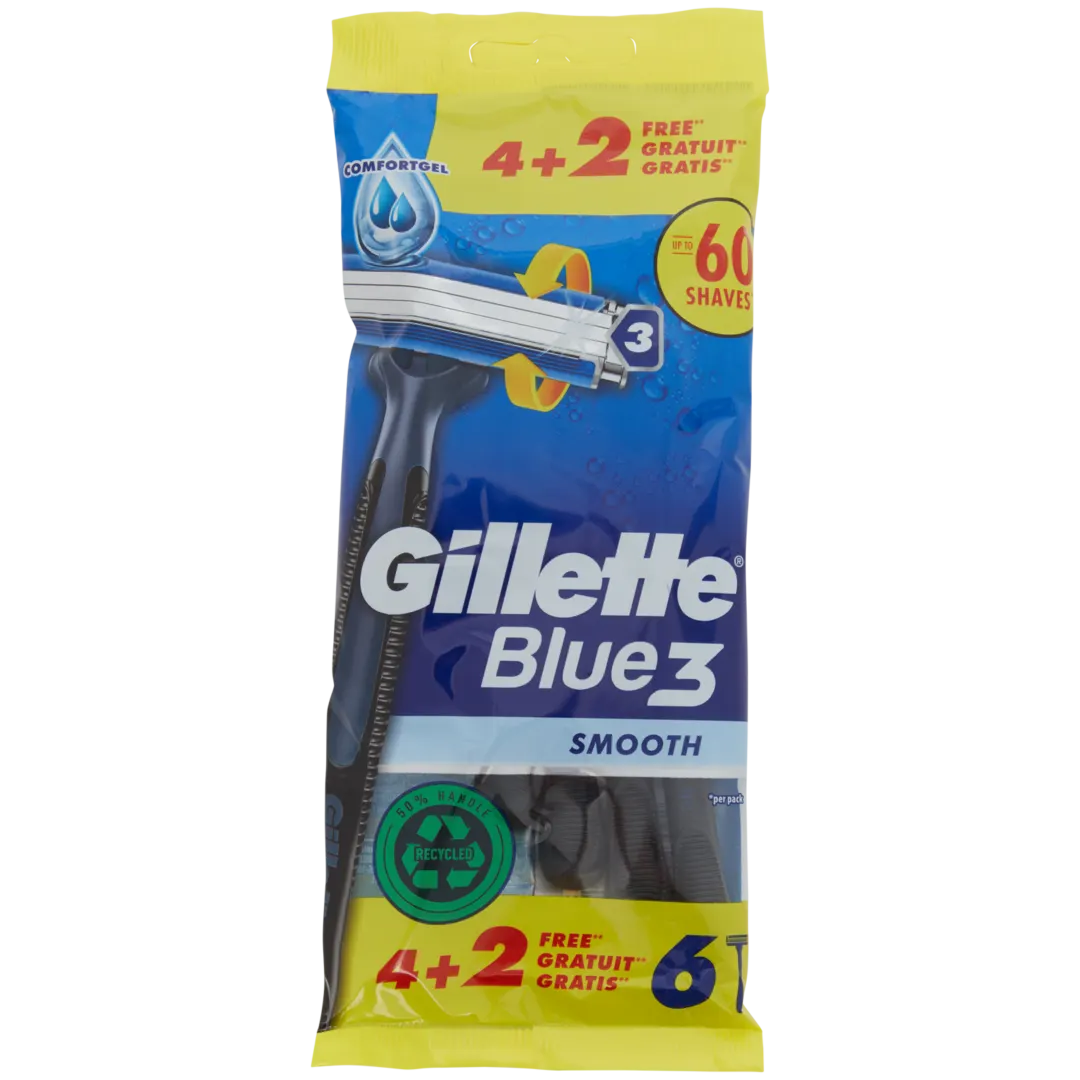 Gillette Blue3 scheermesjes Smooth 6 stuks