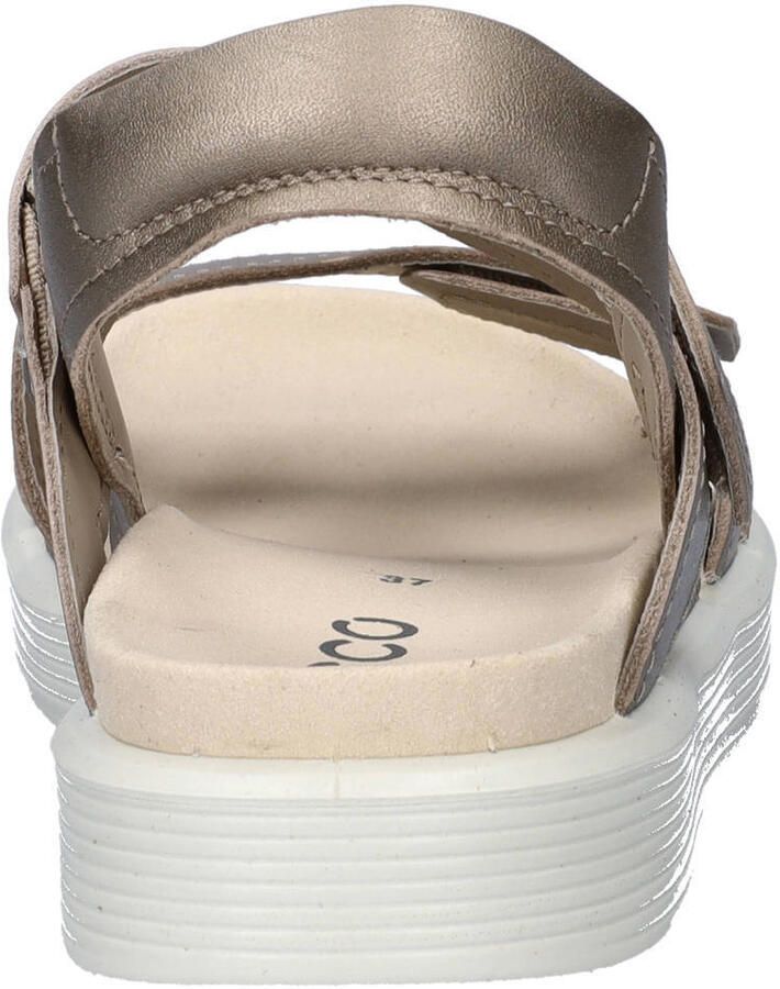 Ecco Soft leren sandalen goud