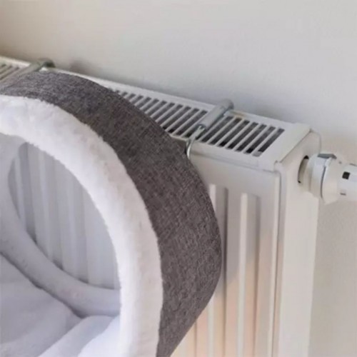 Cama de gato com radiador multicolorido