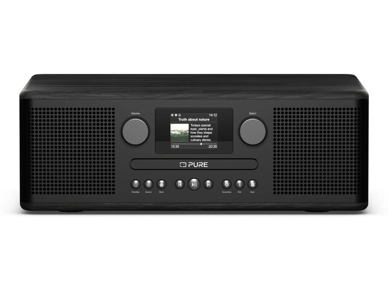 Pure DAB  Radio Classic C-D6i Schwarz/Esche Das charmante All-in-One-Internetradio