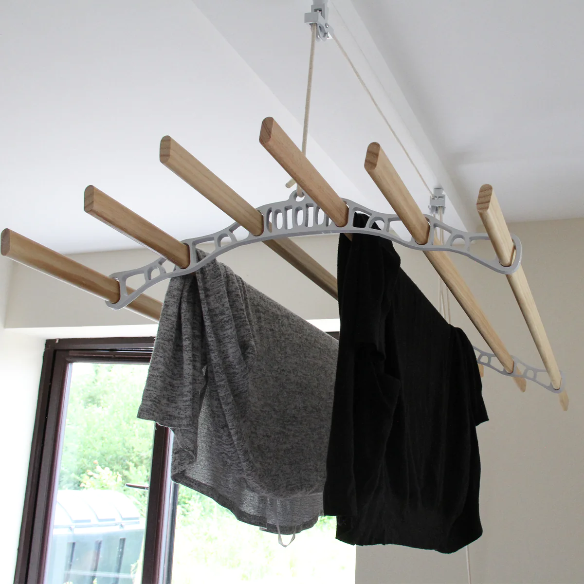 Etendoir à Linge Suspendu - Blanc - 1.8m Kukoo