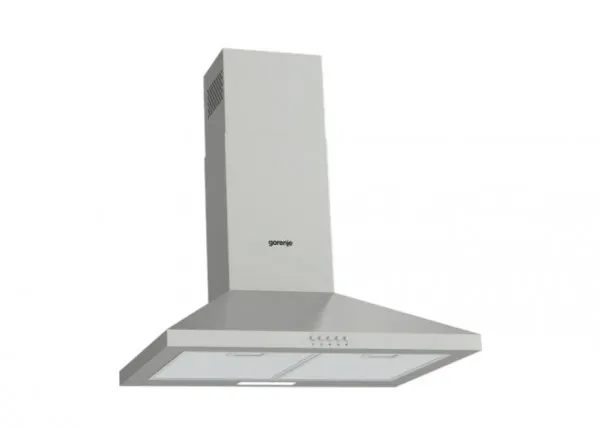 Gorenje Essential WHC629E4X - Hætte - skorsten - bredde: 60 cm - dybde: 45 cm - udtrækning og recirkulation (-) - rustfrit stål