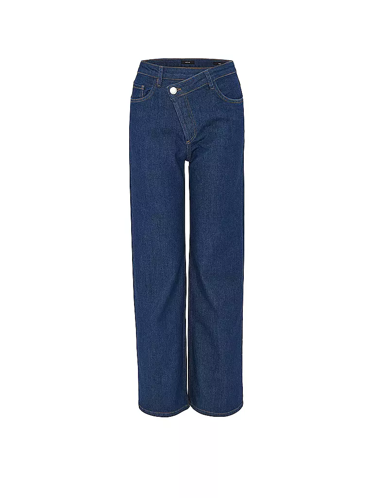OPUS Jeans Wide Leg MARLI CRISSCROSS dunkelblau