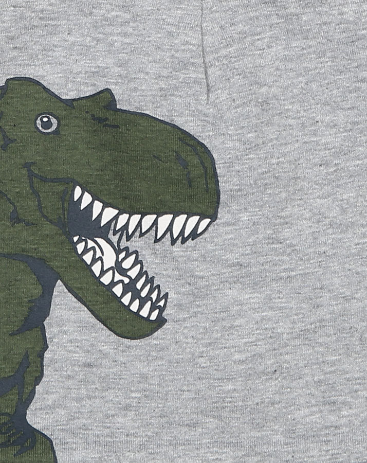 Jersey-Beanie T-REX in grau melange