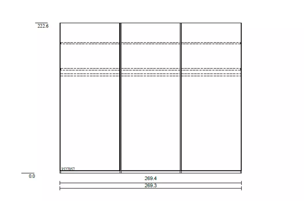 Schwebetürenschrank Savena 270 x 223 cm