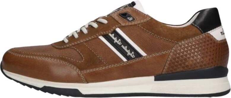 Australian Bruine Leren Sneakers met Comfortabele Pasvorm Brown Heren