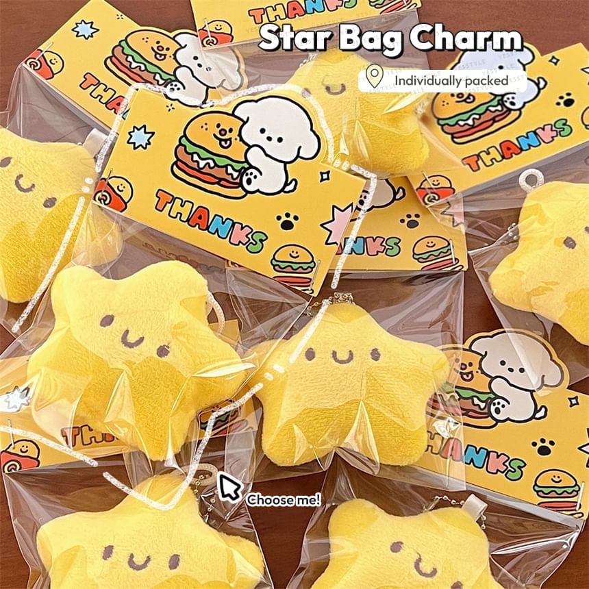 Bohod - Star Chenille Bag Charm-sleutelhanger