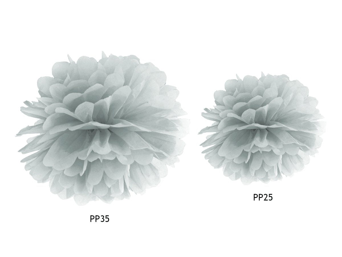 Pompon Zilver 25cm